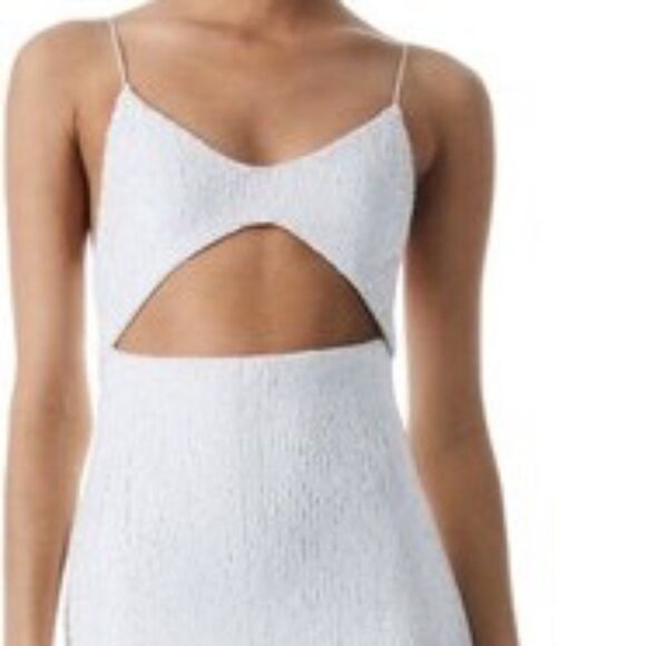 NWT Alice + Olivia Valli Cut Out Cami Dress - White Sequins | Size 4 - Picture 2 of 11